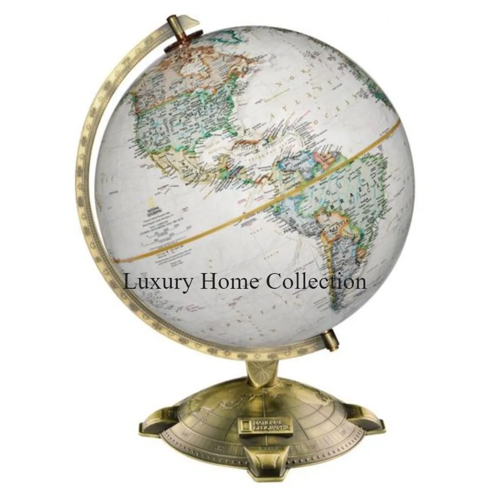 new Pink And Gold Color Handcrafted Tabletop Globe For Educational Geography School And Office Ready to Ship Round Shape Globes