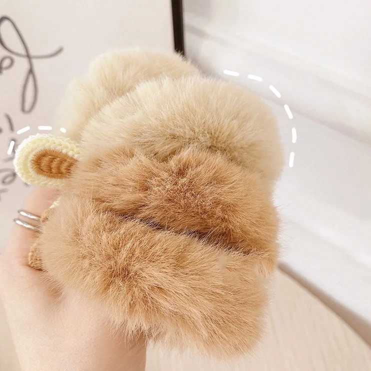 Cute autumn and winter knitted plush soft girl hair band hair accessories head rope