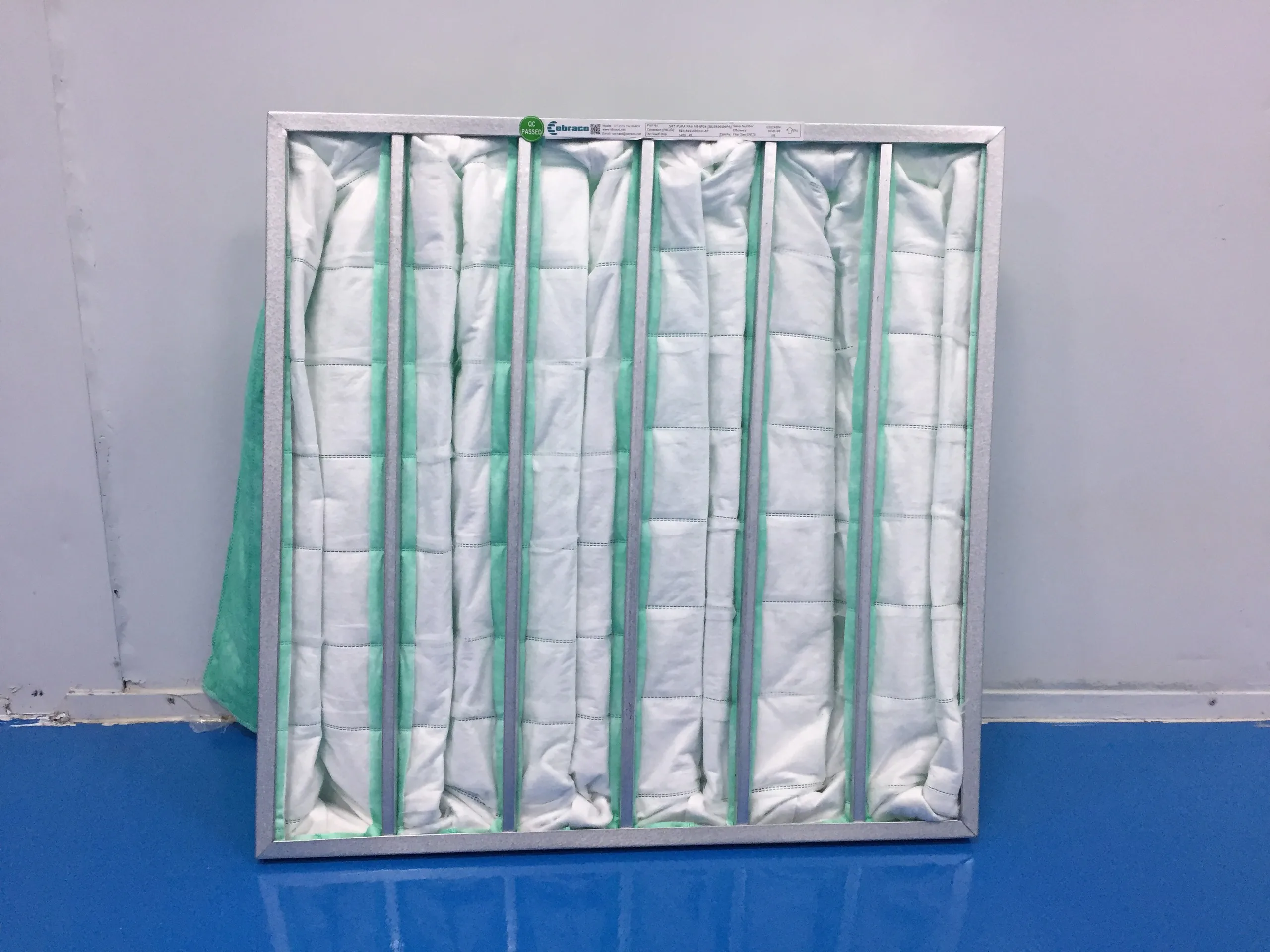 High Quality 6 POCKET M6 60<Em<80% 592x592x380mm Bulk sakes Medium Hepa Air Filters For HVAC, AHU, Cleanroom
