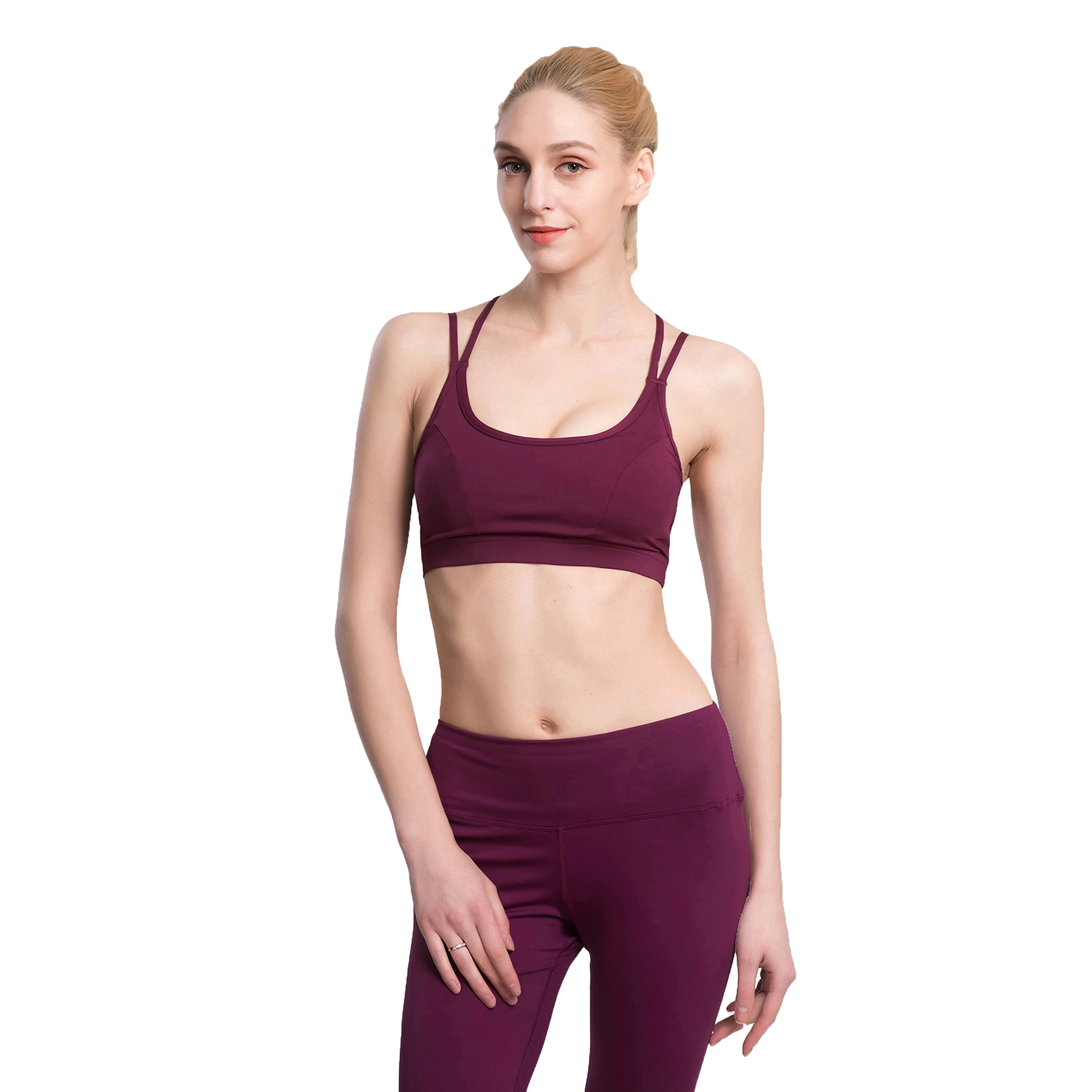 OEM ODM Fitness Wear Cheap Price Wholesale Sports Wear Latest Design Women Sports Bra Without Sleeves Bra