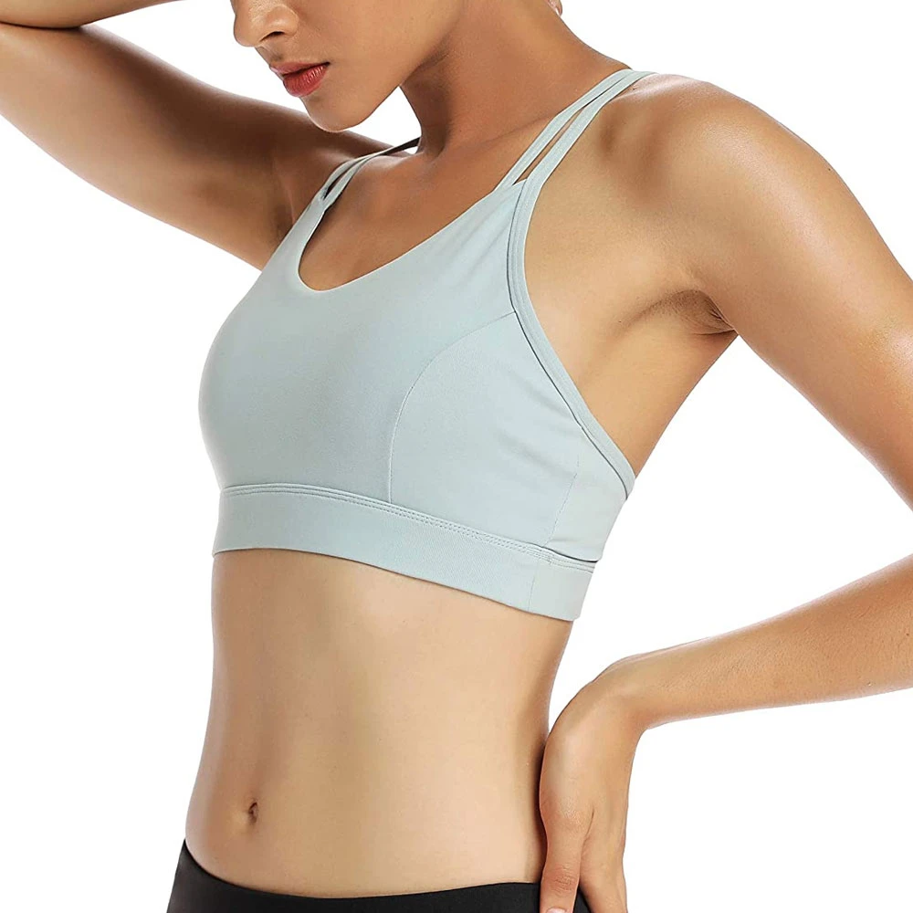 Women Casual Wear Top Customized Fitness Clothing Sports Bra New Plain Blank Yoga Wear Sportswear Bra For Ladies