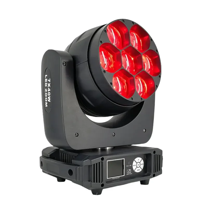 Светодиодные лампы dj disco 7x40 Вт светодиодные движущиеся головки mini wash