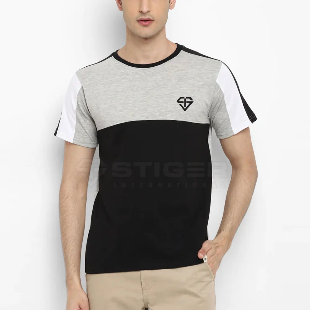 Top Trending Men T- Shirt Online Sale Men T- Shirt For Online Sale High Quality 100% Cotton Men Gray And Black Color T shirt