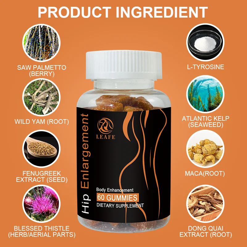 Oem Bbl Gummies Maca Body Magic Booty Enlargement Hip And Butt Lifter Enhancement Gummies For Woman