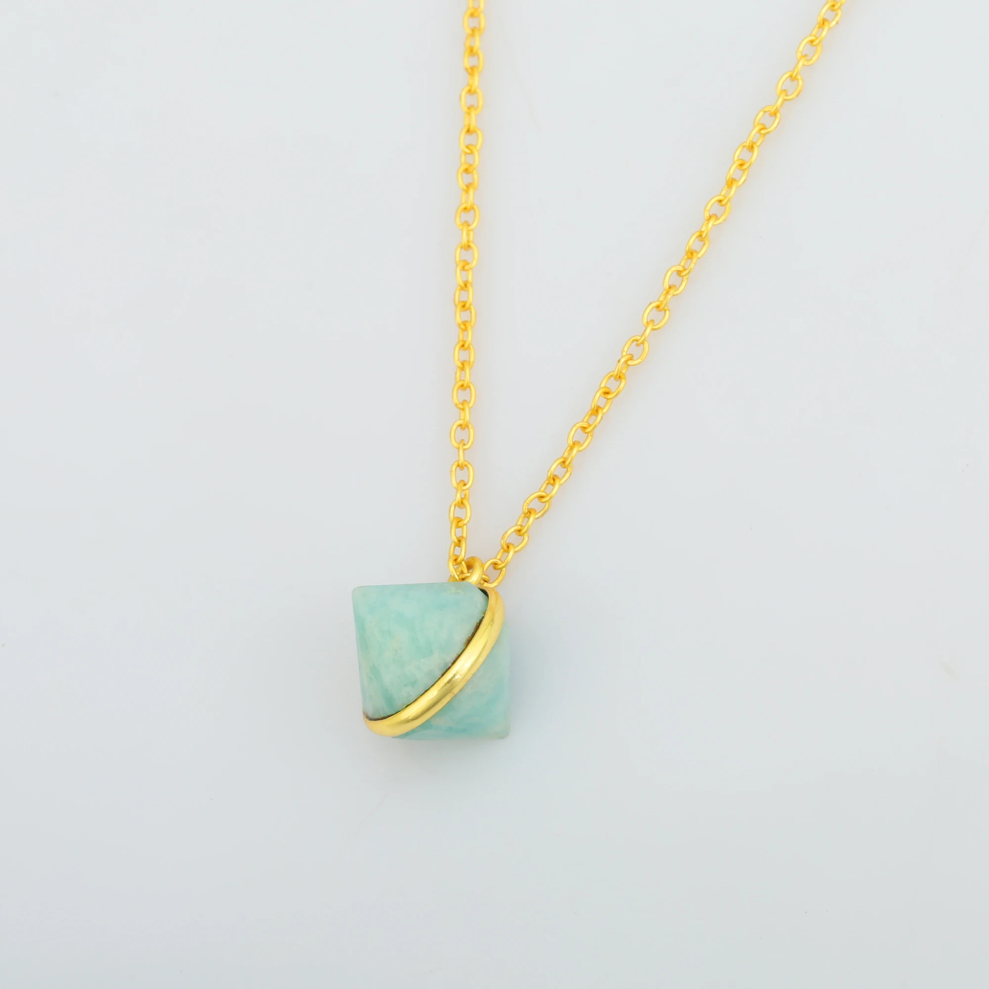 High Quality 925 Sterling Silver Woman and Girl Classic Stylish Handmade Wholesale Supple Amazonite Fancy Necklaces