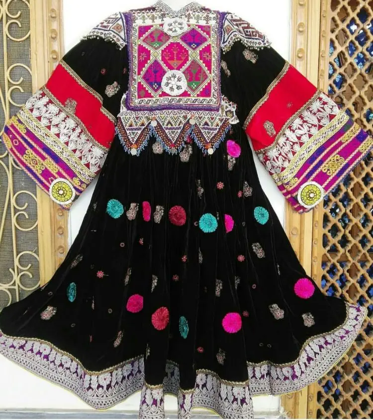 Antique Afghani Vintage Banjara Dress With Hand Embroidery On It  Bohemian Unique Dress