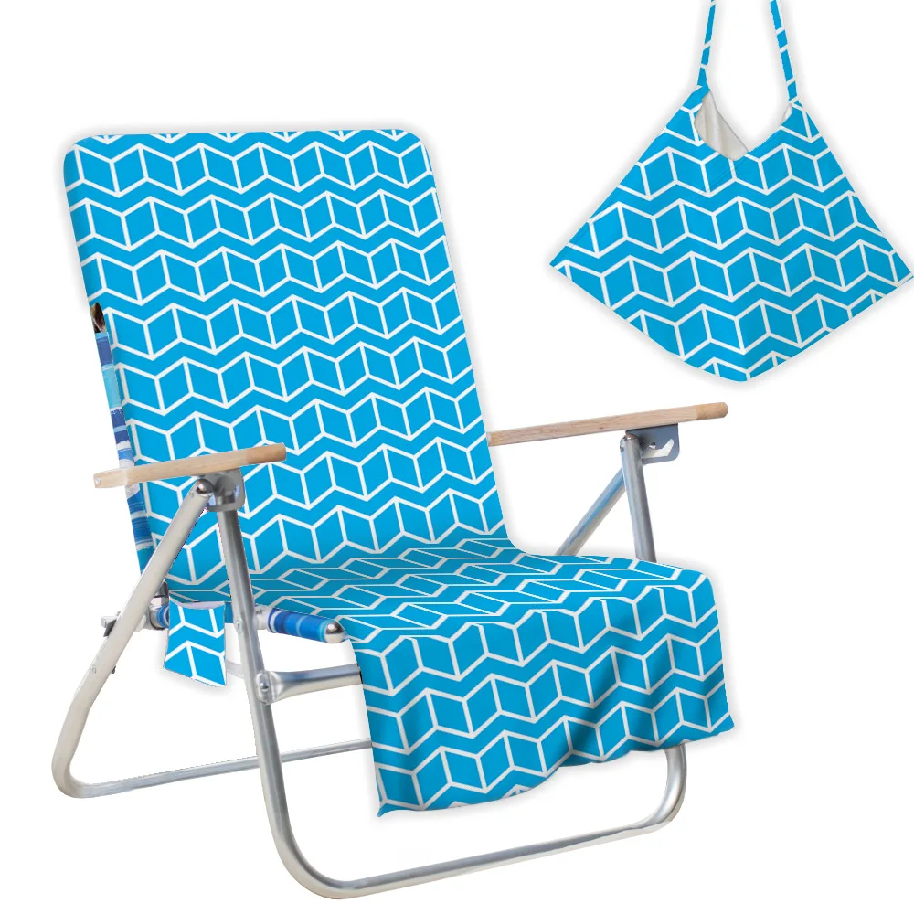 Water Absorption Drier Mat Swimwear Colorful Chaise Lounge Towel Covers Printed Beach Towels Tie-Dye Chair Cover