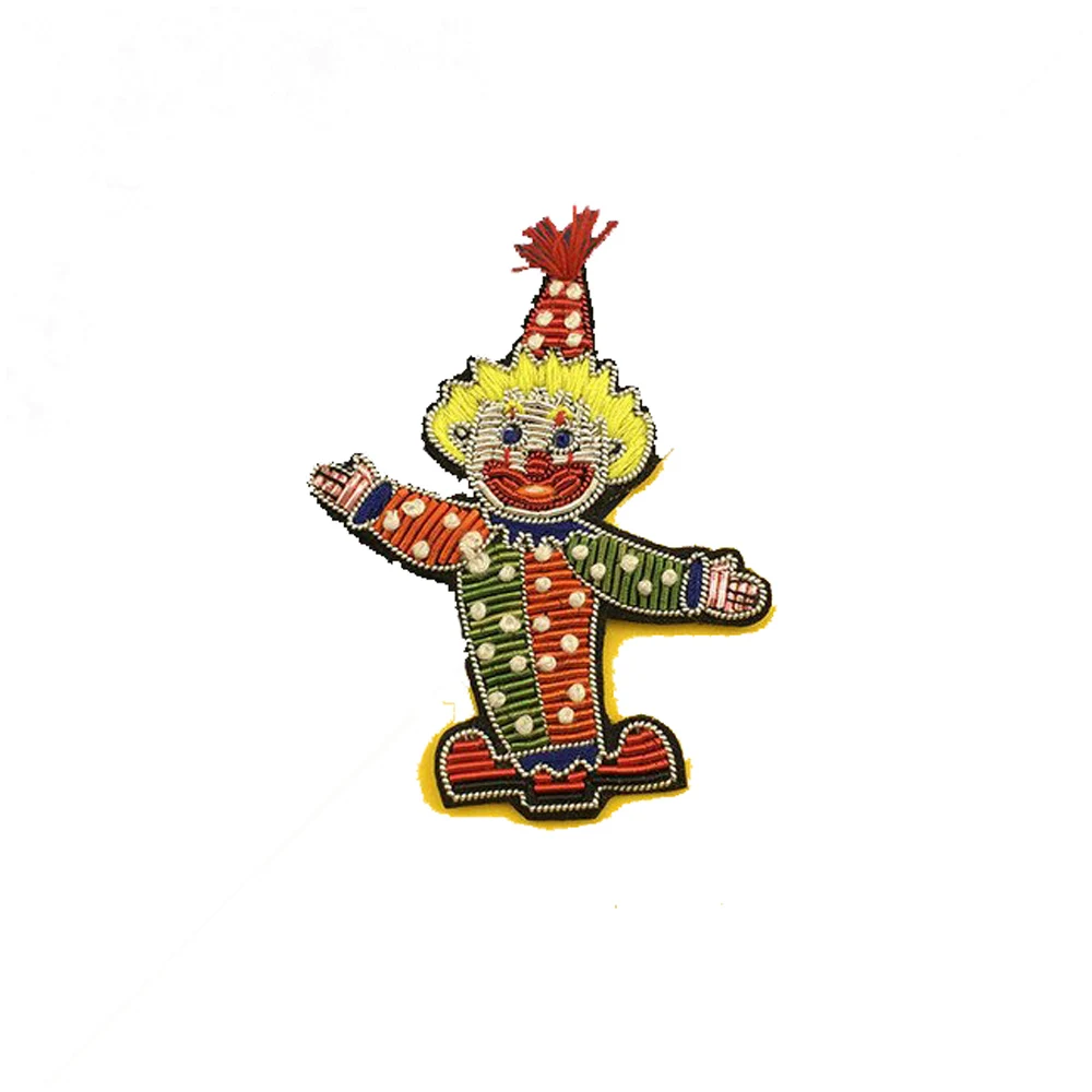 Indian  Thread Silk Cannetille Hand Embroidery Lobster Patch Badge Brooch Pin Garment Bag Hat Applique Sewing Accessory