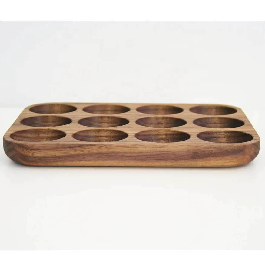 Hot New Handmade Solid Wood Egg Tray from Viet Nam for Kitchen Storage Organizer Display and Accessories