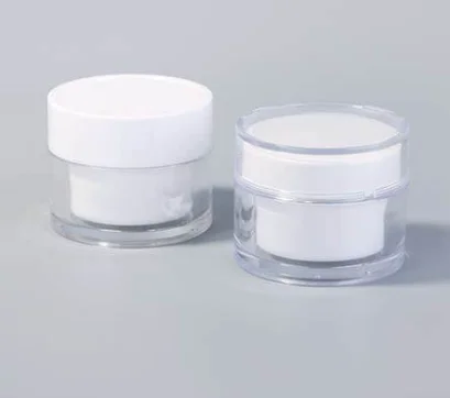 Wholesale High Quality White or Clear Square Golden Cap Cosmetic Skin Care Face Cream Glass Jar
