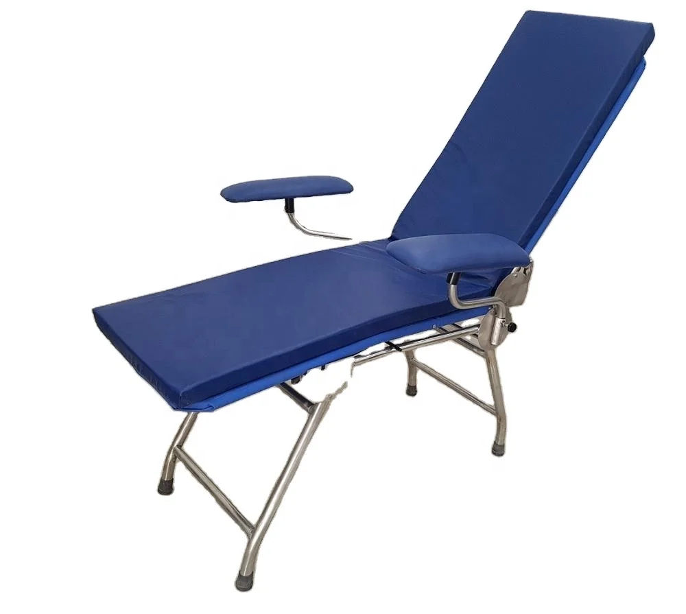 Portable Blood donor chair folding blood drawing chair for camp stainless steel blood bank chair lightweight portable