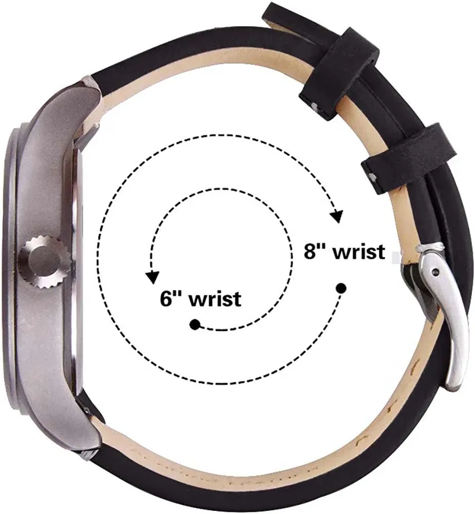 OEM Fashion 20mm 22mm 24mm quick Release Crazy Horse Leather Watch Band for men and women watches