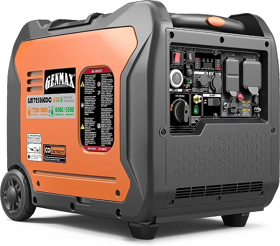 High Quality New Arrival GENMAXS Portable Inverter Generator, 7250W Super Quiet Dual Fuel Portable Engine Remote/Electric Start