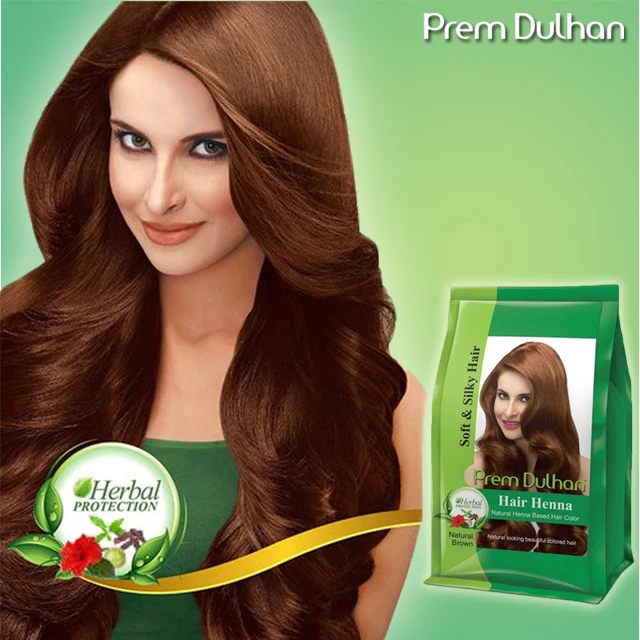 Prem Dulhan Hair Henna Natural Henna Based Hair Color (Natural Brown) - 125g