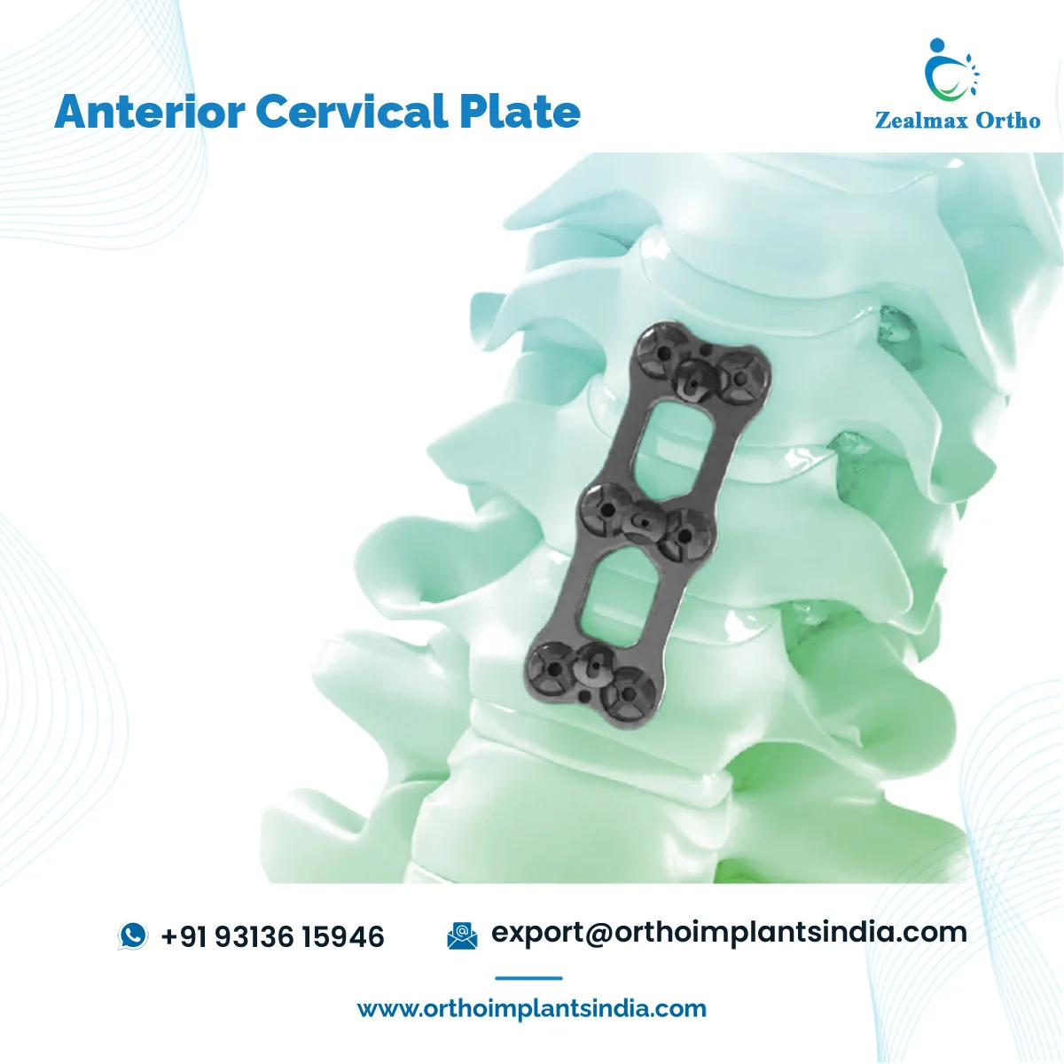 Best Quality Minimally Invasive Orthopedic Implant Anterior Cervical Plate in Spine Implants at Bulk Price by Zealmax Ortho
