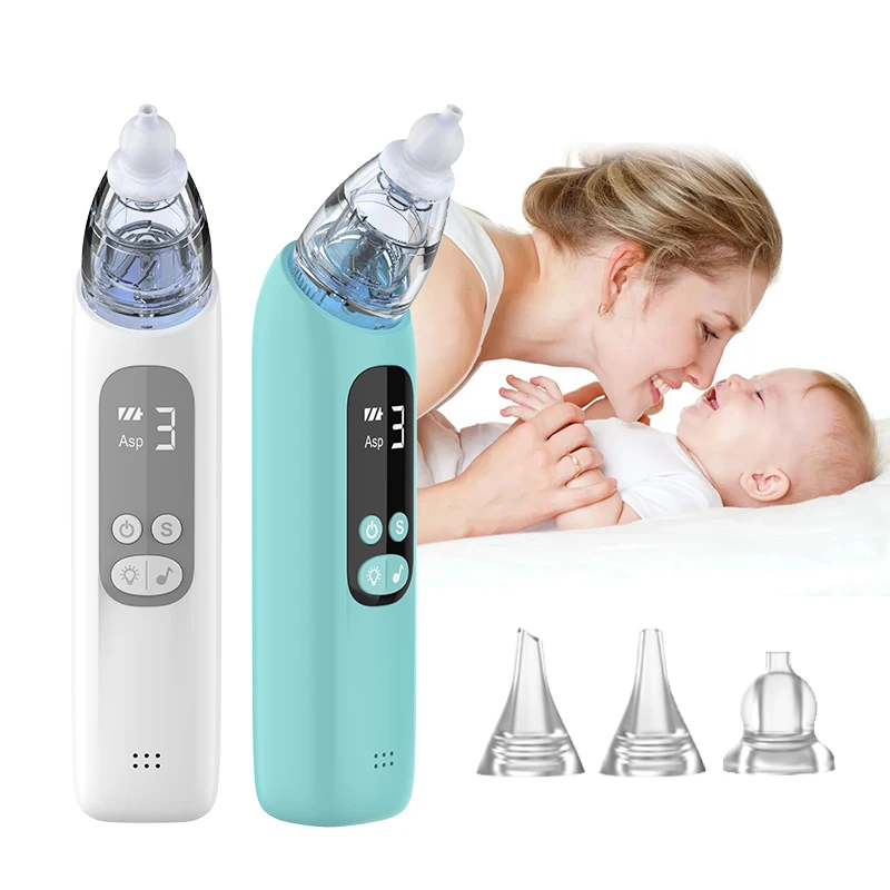 2024 Nasal Aspirator Baby Detachable Nozzle 5 Modes Electric Noiseless Baby Nose Cleaner Nasal Aspirator Vaccum Nasal Aspirator