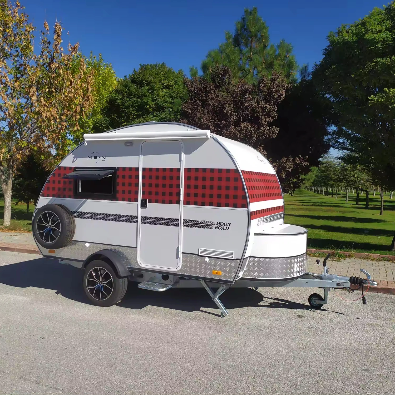 Huntment Mini Teardrop Camper Van Trailer Factory Direct from Turkey Great Value for Small Aluminum Touring Car Available Sale