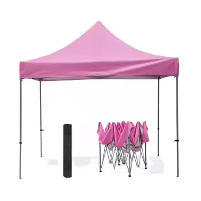 Best Quality China Supplier 10x10ft Outdoor Gazebo Tent Basics Events Exhibition Unprinted Purple Hot Pink Canopy Tents