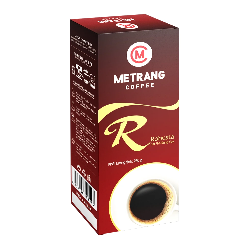 Ground coffee wholesale -  Black coffee medium roasted Robusta powder coffee with bitter taste