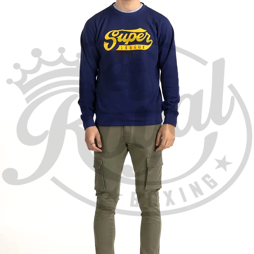 High Quality Unisex Pullover Sweatshirt with 3D Printed Pattern Custom Logo Crew Neck in Plain Black Fashion Style