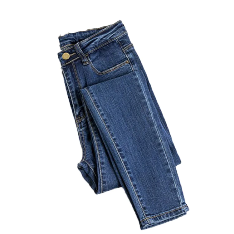Custom European Fashion Female Denim Pants 3 Color Women Breathable High Waist Skinny Jeans
