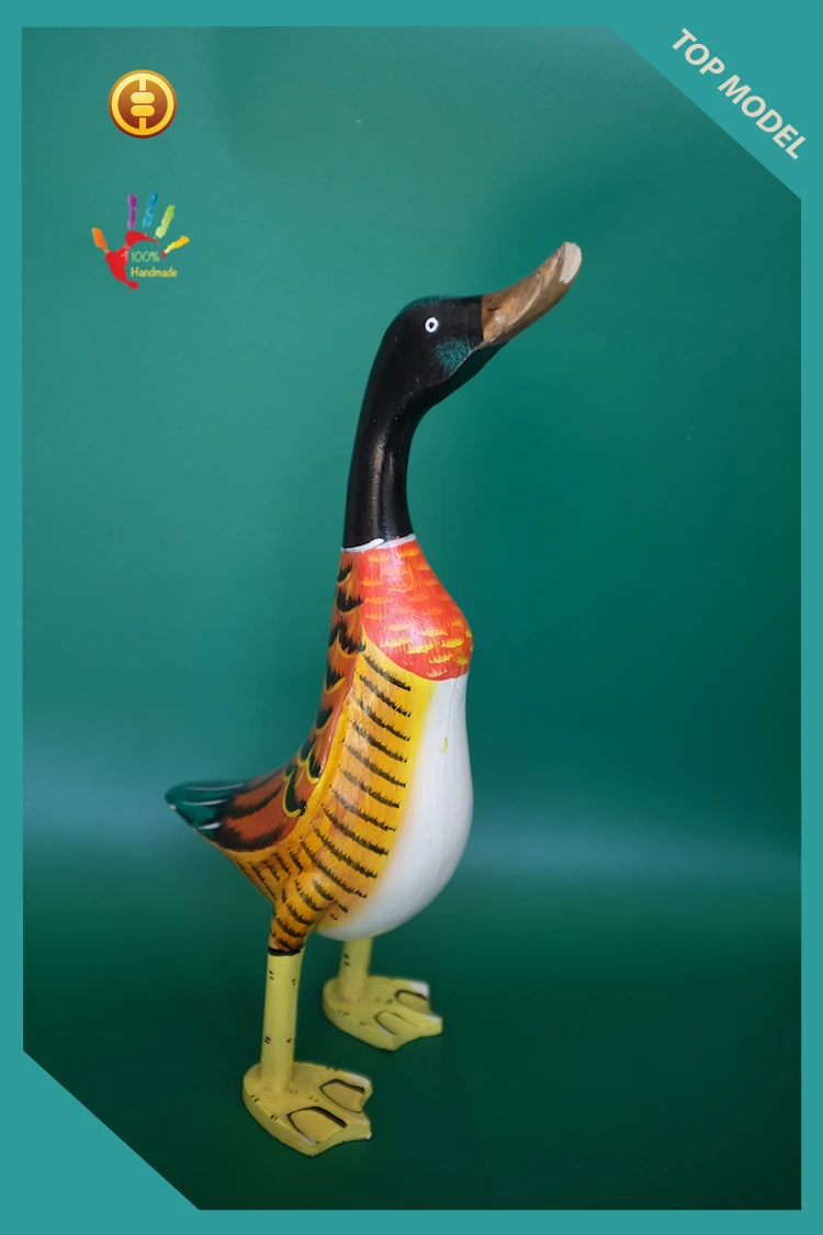 Wood Animal Decoration Bamboo Root Duck 100% Handmade Home and Garden Decoration