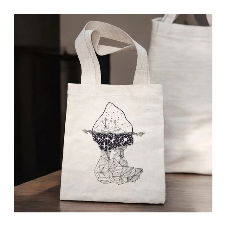 Custom Logo Eco Cotton Tote Bag Heavy Duty New Shopping Tote Reusable Plain Canvas Material Indian Wholesale Price Buy Now!