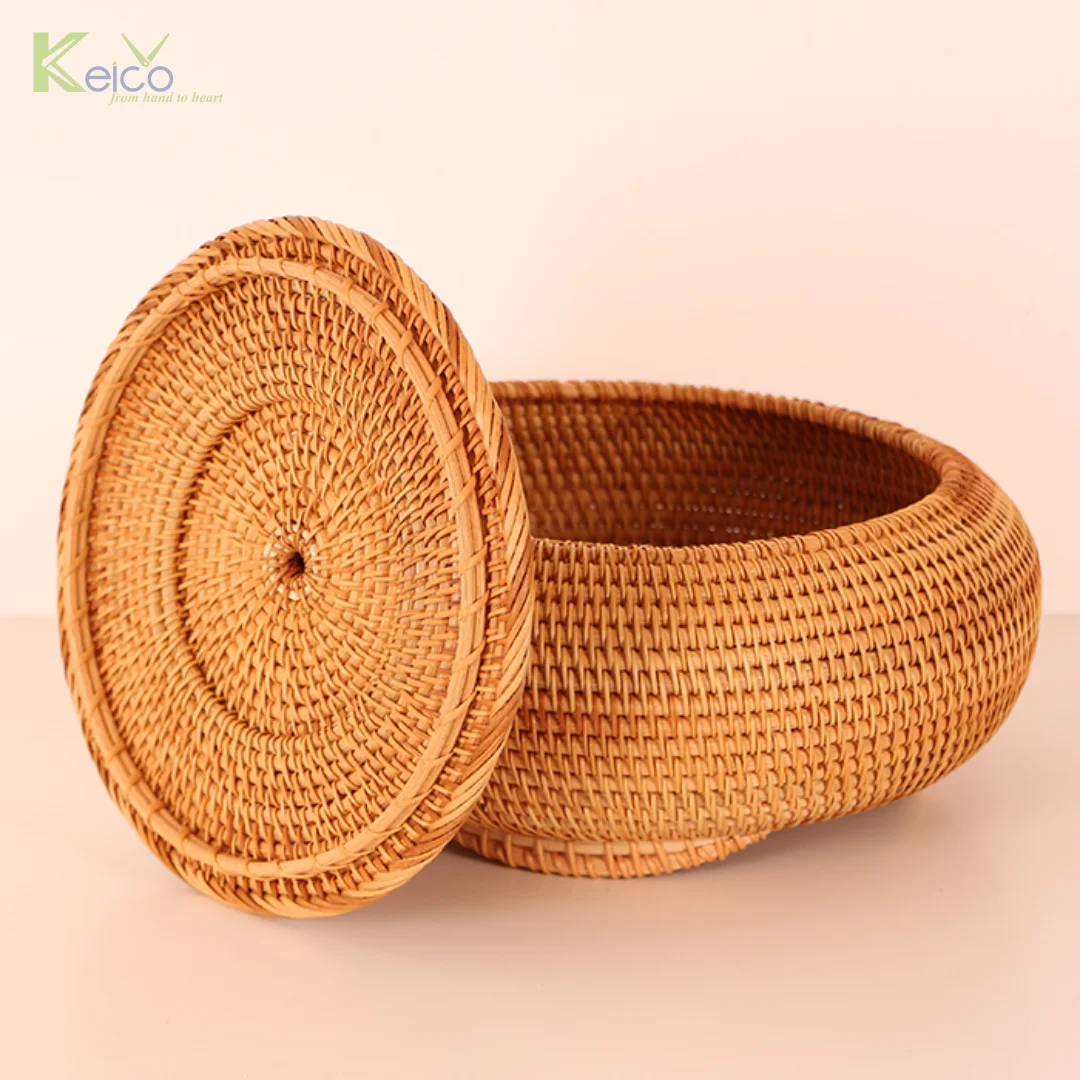 Hot new design 2023 with handmade natural high quality rattan material and rustic color from natural rattan made from Vietnam