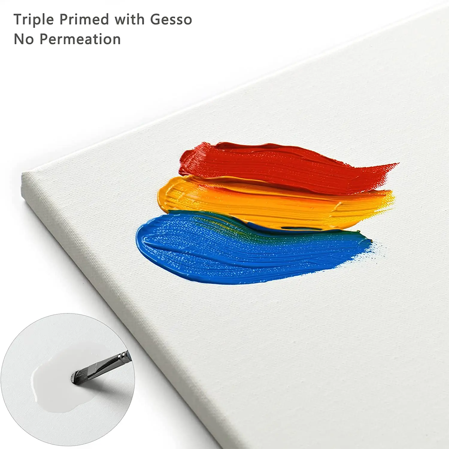 MEEDEN 11-Pack 14x18 Inches 100% Cotton 8 oz Gesso-Primed Blank White Stretched Canvases for Painting