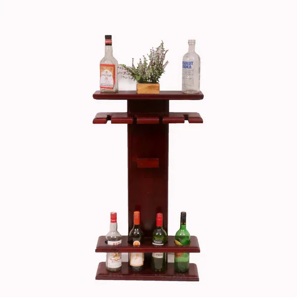 Wine wall Shelf With Natural Wooden Floating Shelf With Natural  Color Bamboo Supermarket Corner Bathroom Shelf  Stand