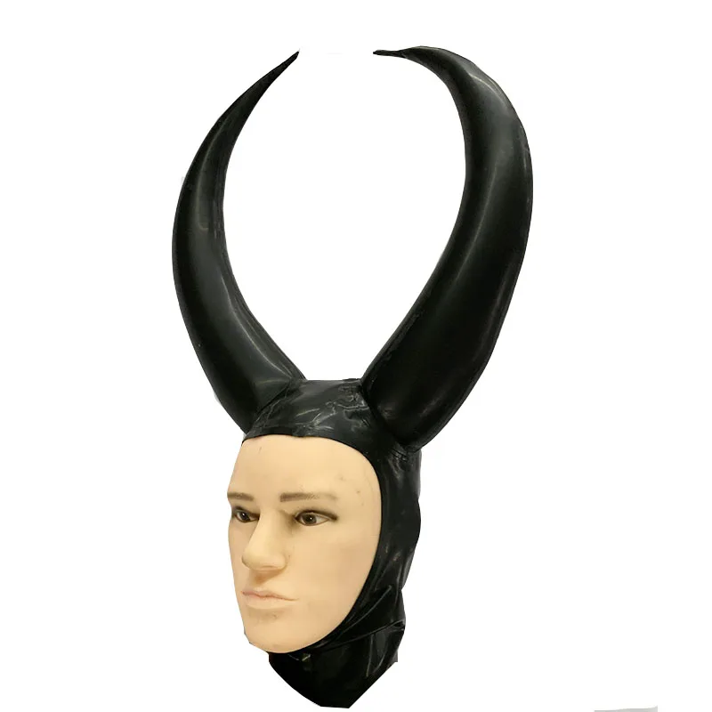 New Buffalo Latex halloween mask Cosplay Cockscomb Hood Mask Rubber Fetish Customized  size OEM ODM headwear Cute Cheap Price