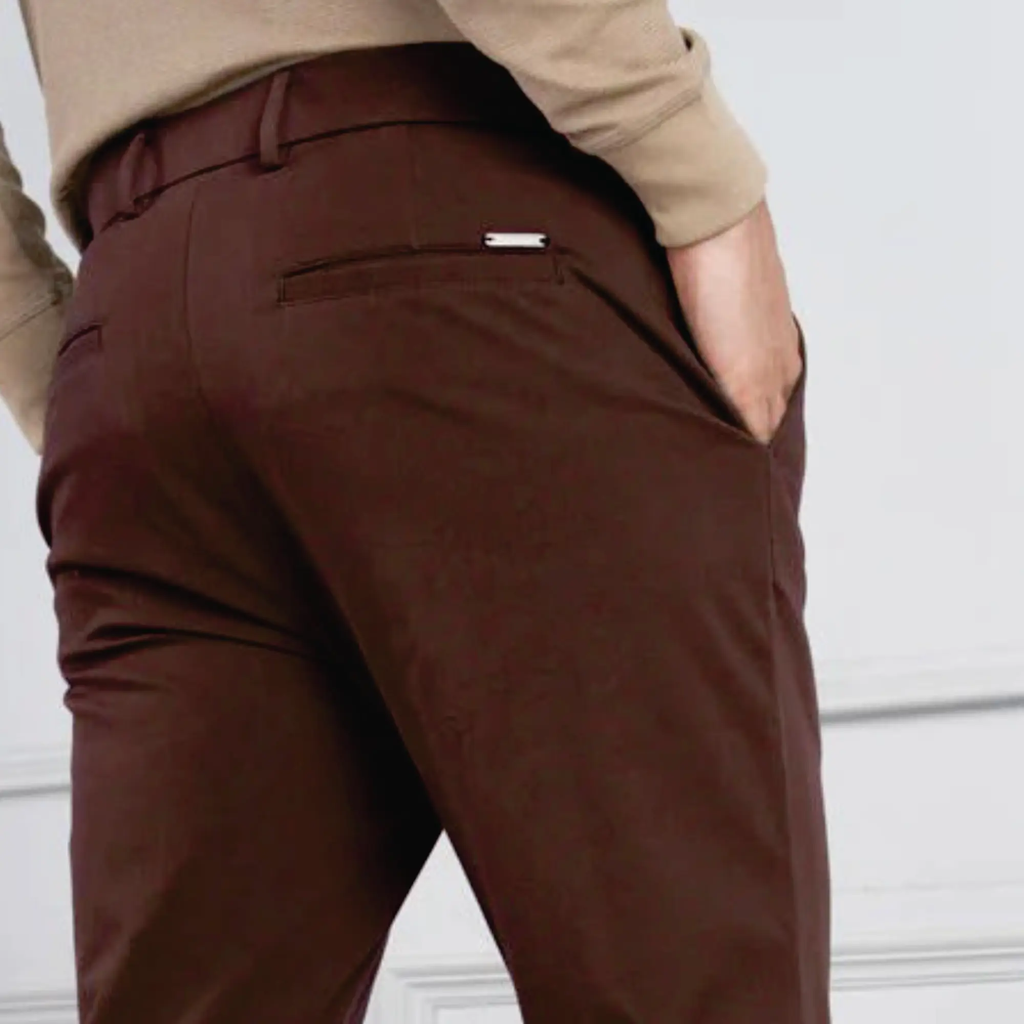 2023 Chino Pants Men Stretch Classic Fit Casual Summer Pants Trousers Thin Cotton Elastic Waist Korean Male Business