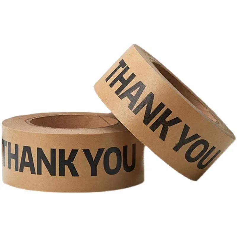 BYSLI Custom Packaging Logo Tape Recyclable Writable Packing Shipping Tape Eco-Friendly Biodegradable Kraft Paper tape