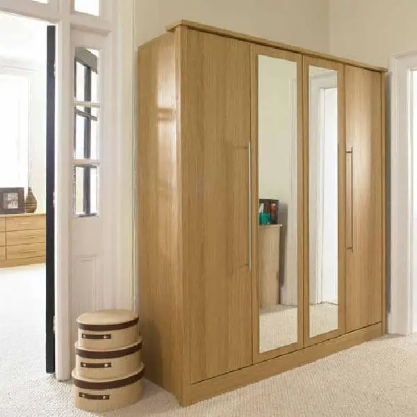 Good Price -  wooden Wardrobe / solid wood wardrobe-   Wardrobe Closet Bedroom furniture Glass door for sale