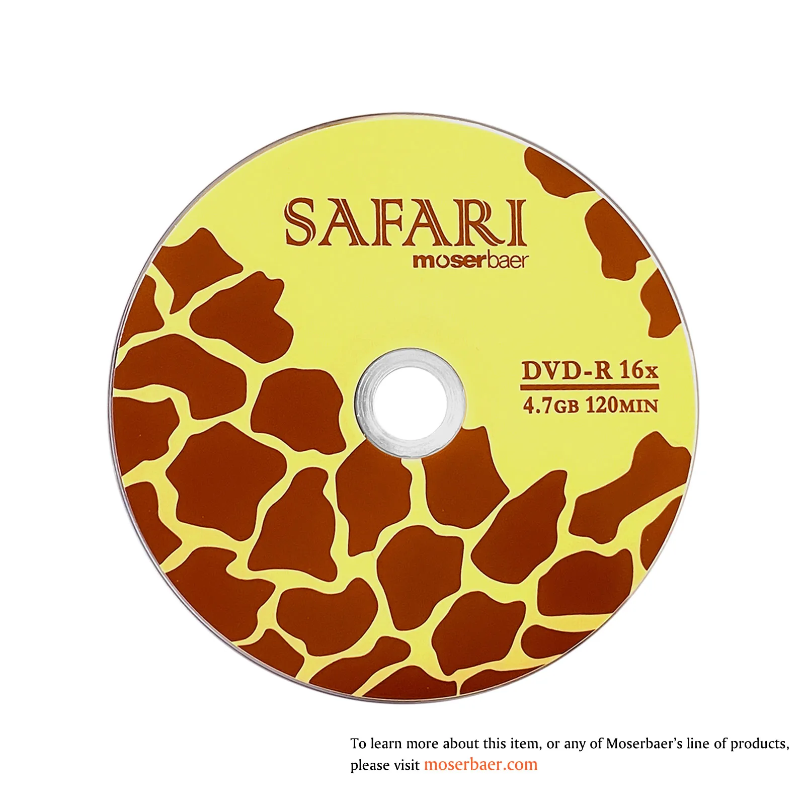 Moserbaer сафари DVD-R 16X 4,7 ГБ фирменный логотип носителей диск-50 шт. в упаковке шпинделя