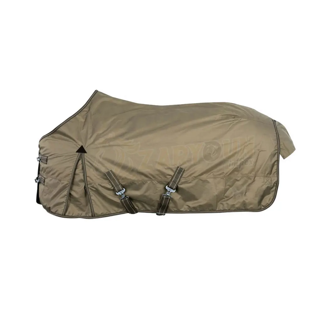 Custom Solid Nylon Polyester Horse Rug Covers Comfortable Durable Waterproof Plain Horse Sheet with Cotton Filling Canvas Shell