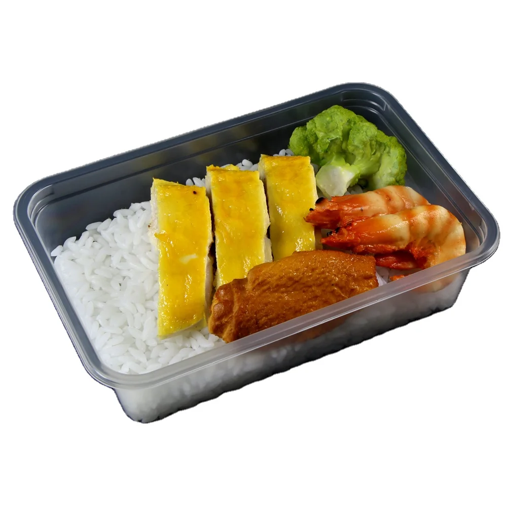 Factor low price Rectangular 18/22/26/34oz Customized size Take away Food Container Disposable Plastic Transparent Box