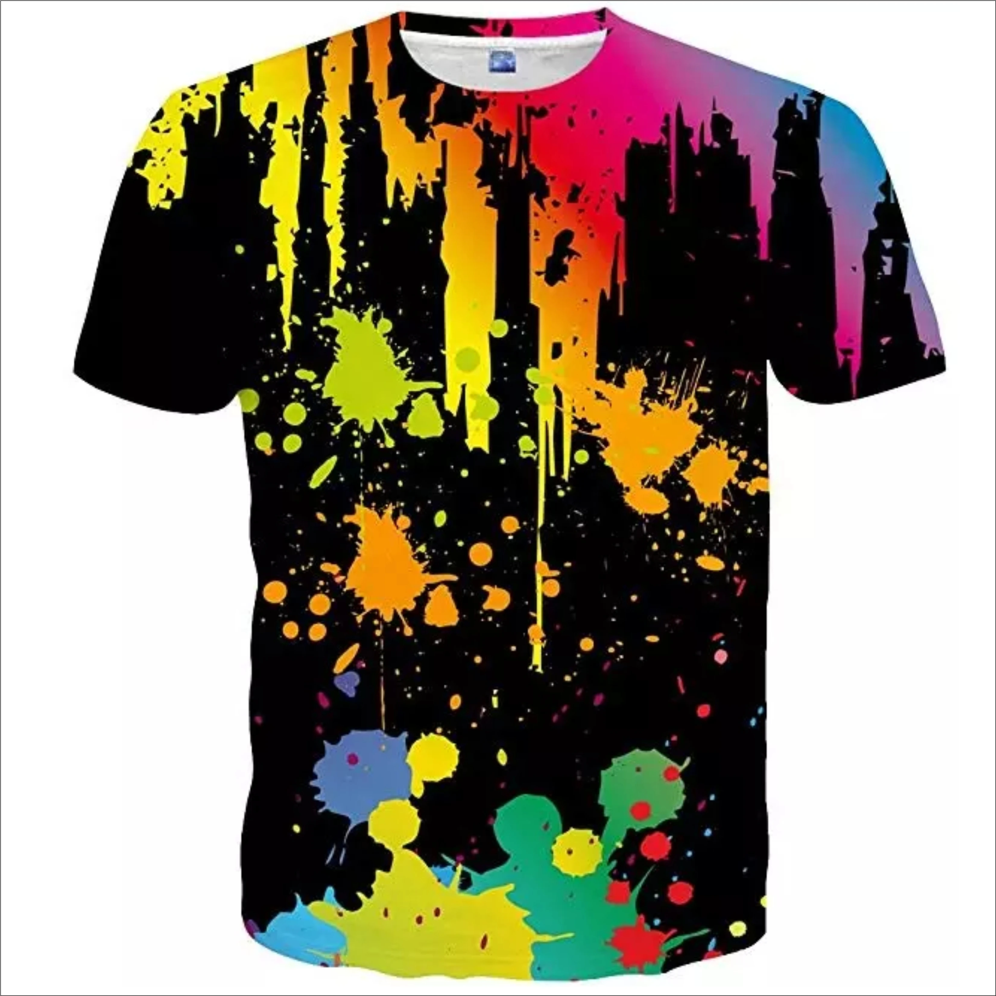 Custom Sublimation print on demand men polyester t shirt dropshipping