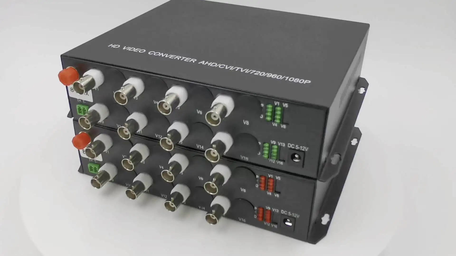 AHD HDCVI HDTVI Video over Fiber optical Converter 8 Channel Single Mode Single Fiber