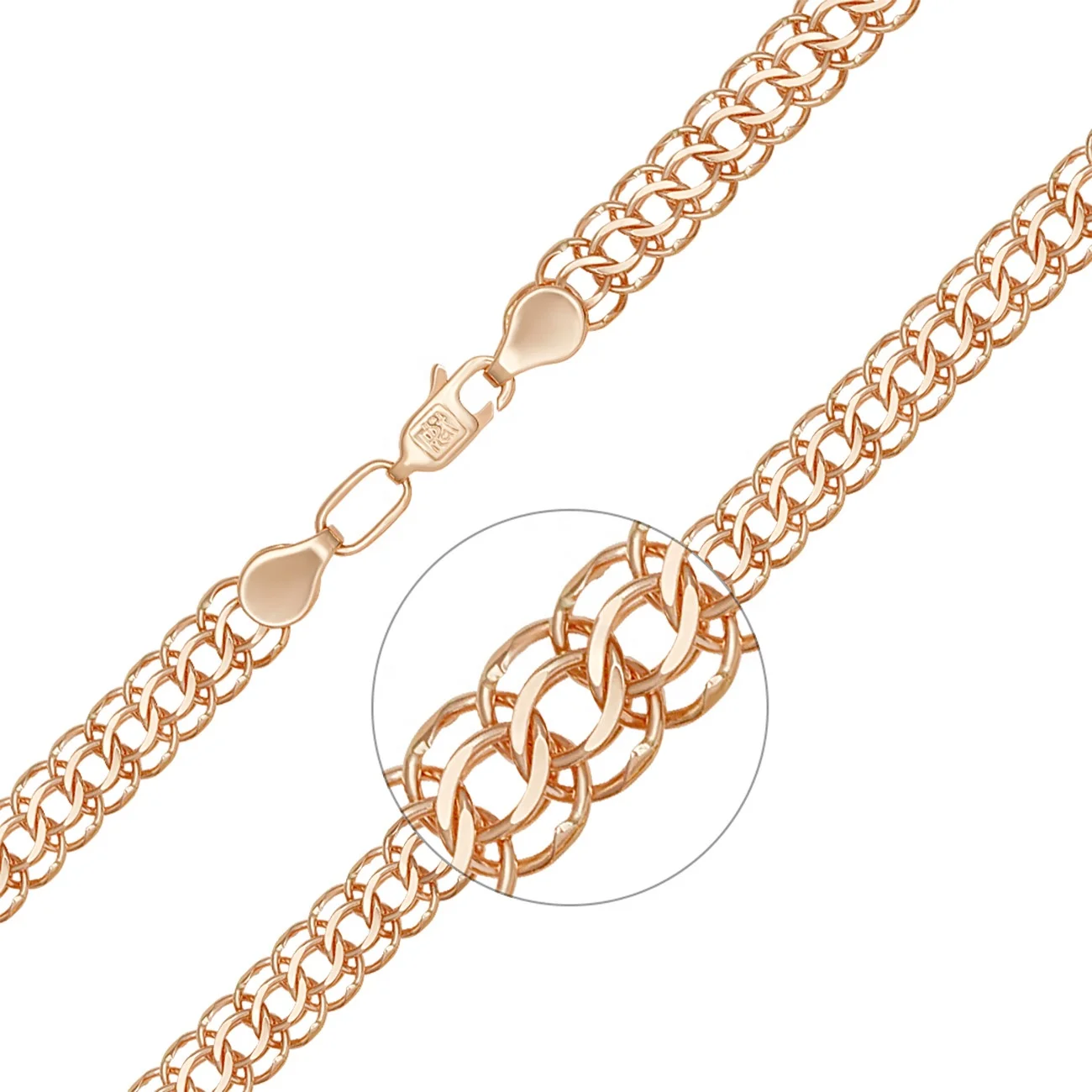 Charm Bismarck Python Chain 14K Yellow Red White Gold OEM ODM  jewelry accessories wholesale price