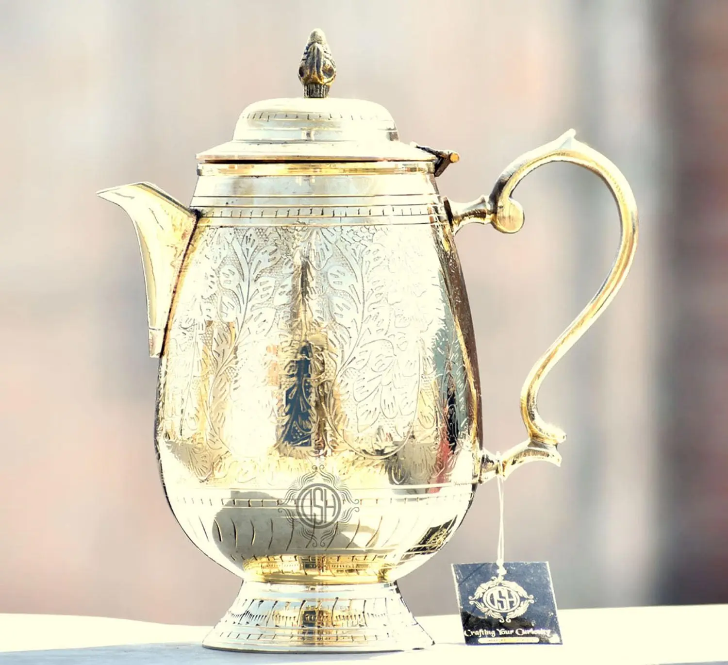 Hot selling Price Best Royal Design Drinking Water Brass Jug  Pitcher Drink ware & Tableware .