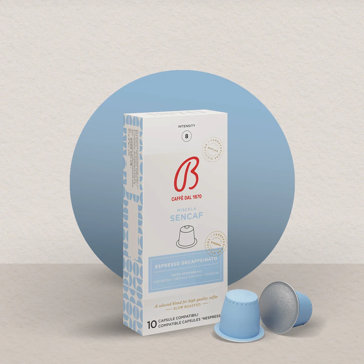 Итальянская капсула для эспрессо 50% Arabica 50% Robusta Nespresso Decaffeinated