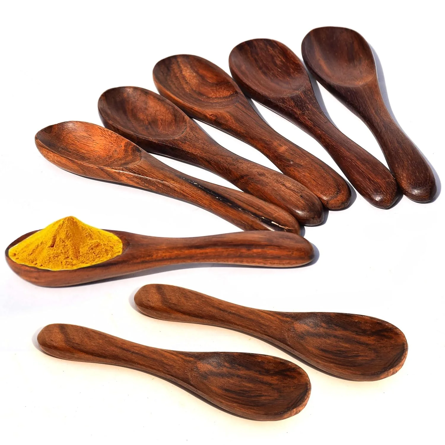Hot Selling Wooden Masala Spoon for Small Containers Handmade Wooden Spoon for Tea Coffee Sugar Condiments &Spices High Quality