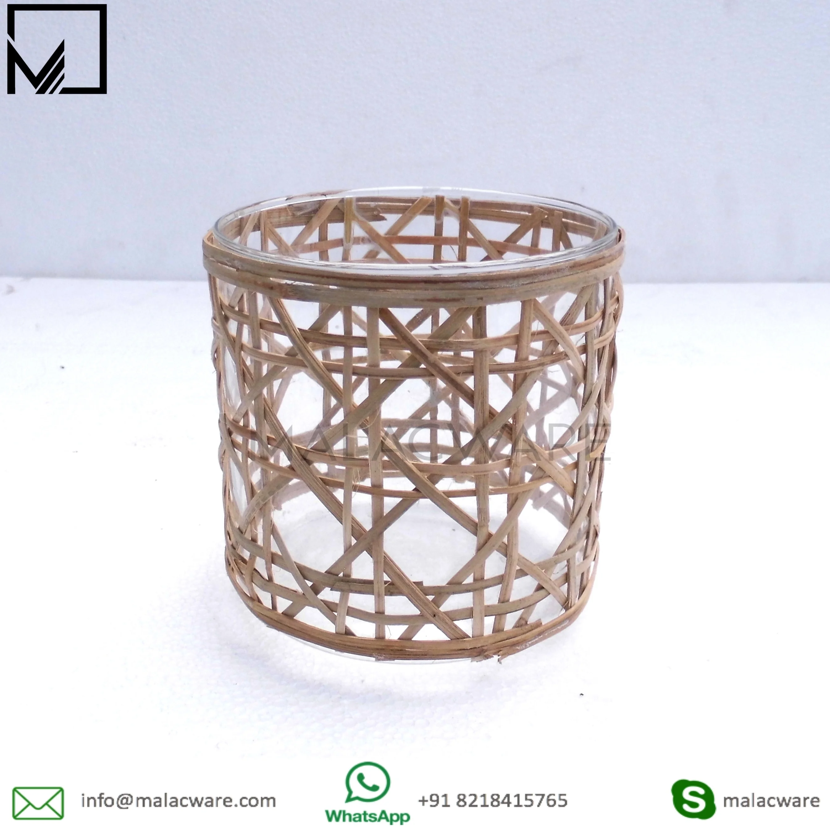 New design glass wrapped bamboo vase home decor wedding decor glass made attractive look low price glass flower vase