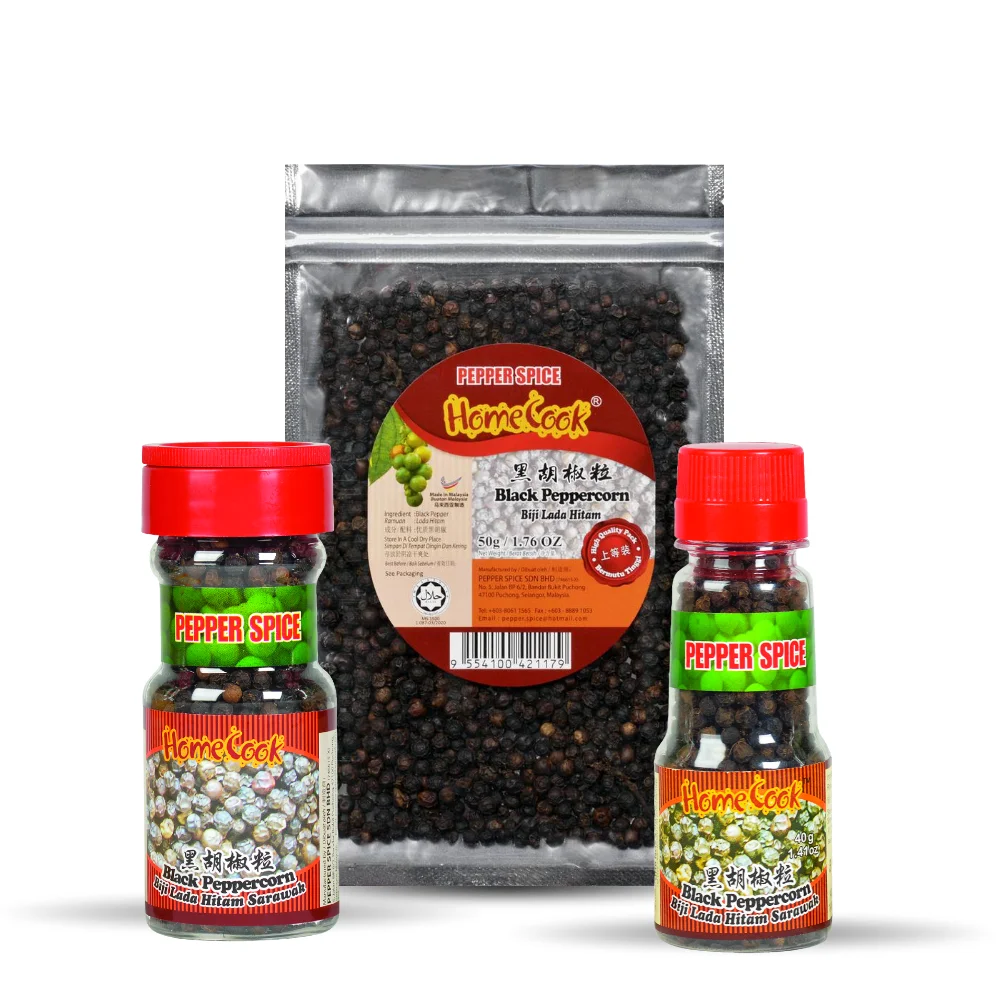 Highest Grade Fresh Selected Clean Black Pepper Seeds 50g Wholesale Bulk Price Black Pepper Corn For All Kinds Of Meat Marinade