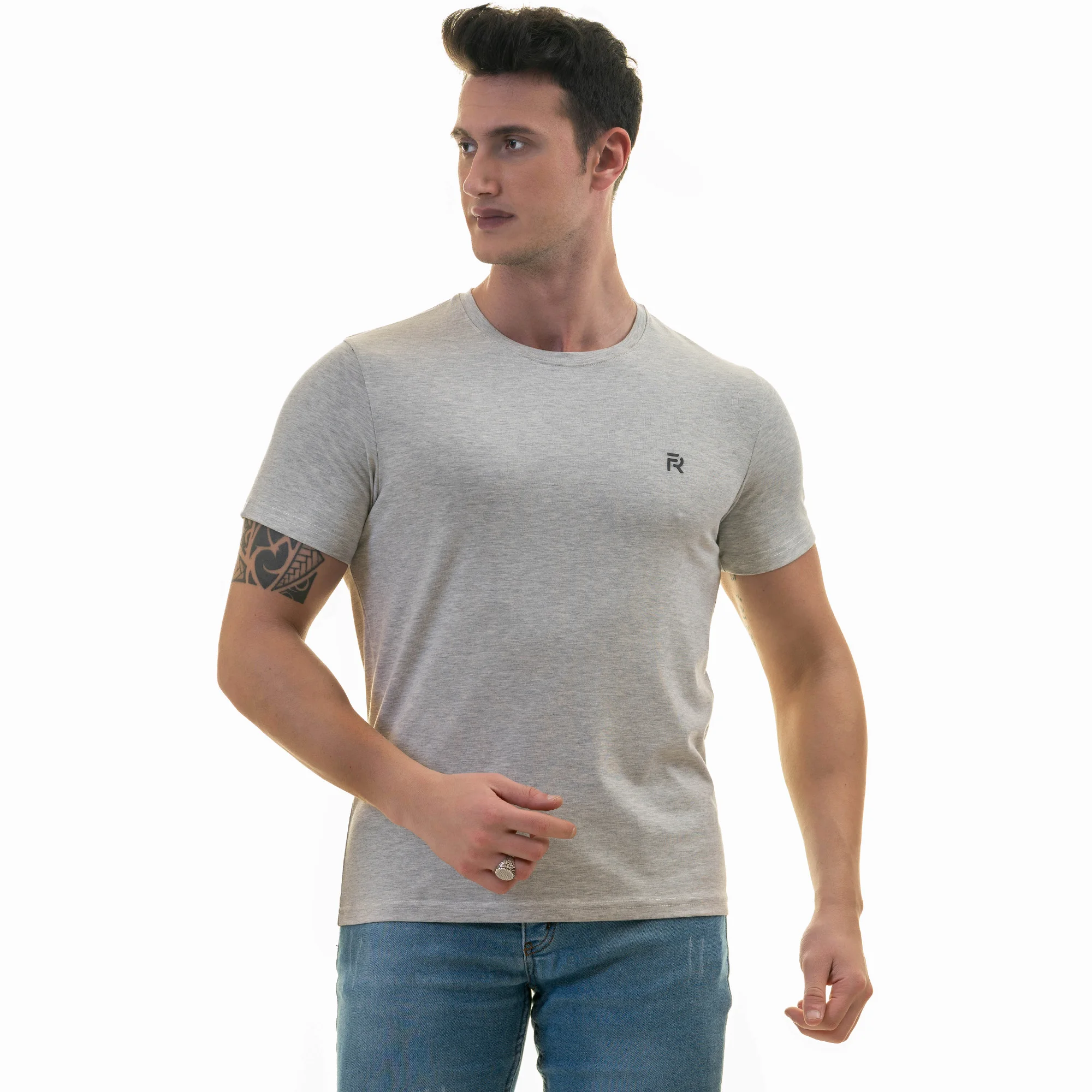 Customized Wholesale Good Quality In Bulk Plain 95  Cotton 5% lyra Buy  Contrast TrimT Shirts Made in Turkey