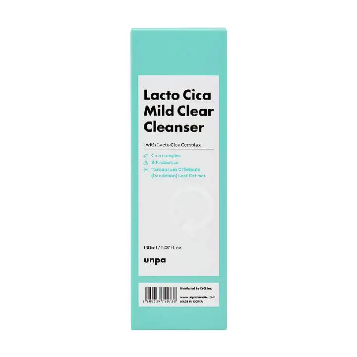 Korea wholesale Unpa Lacto Cica Mild Clear Cleanser 150ml  Moisturizing Cleansing Foam for Pores Oily Skin