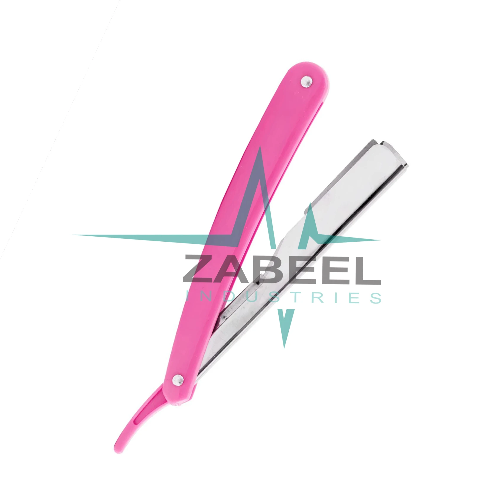 Straight Razor Carbon Steel Blade Abalone Handle Classic Razor (Pink) By ZaBeel Industries
