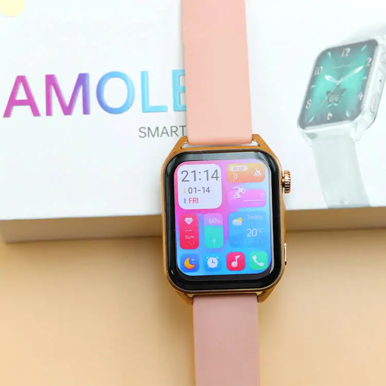 HK28 Smart Watch AMOLED 368*448 HD Screen Health Fitness Tracker BT Answer Call Smartwatch Fitcloud Pro Oxygen Monitor