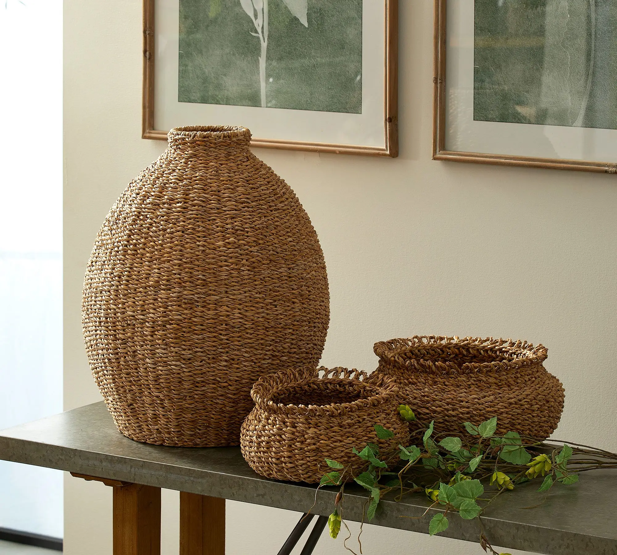 NEW FASHION Teardrop Seagrass Flower Vases for Home Decor Eco-friendly | High Aesthetics Interior for Home Decor, Christmas Gift